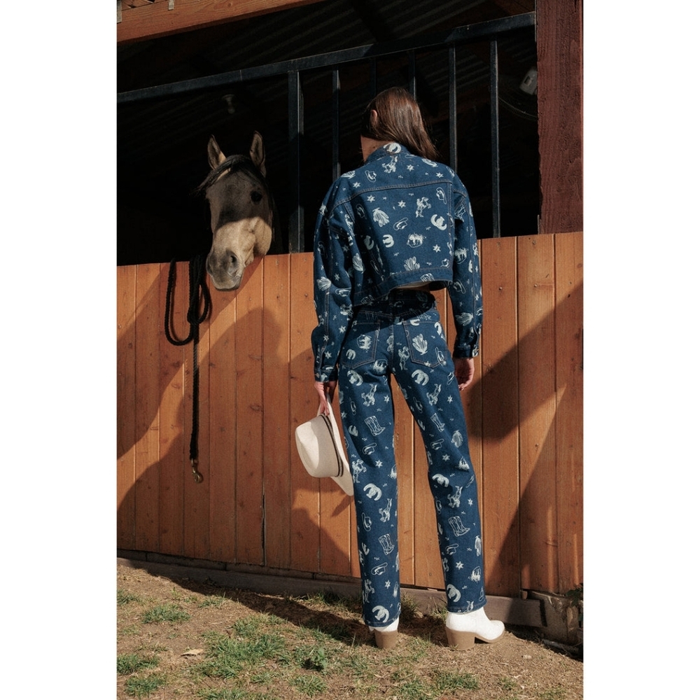 NWT Cali 1850 Western Print Jeans Size 3 - Picture 2 of 7